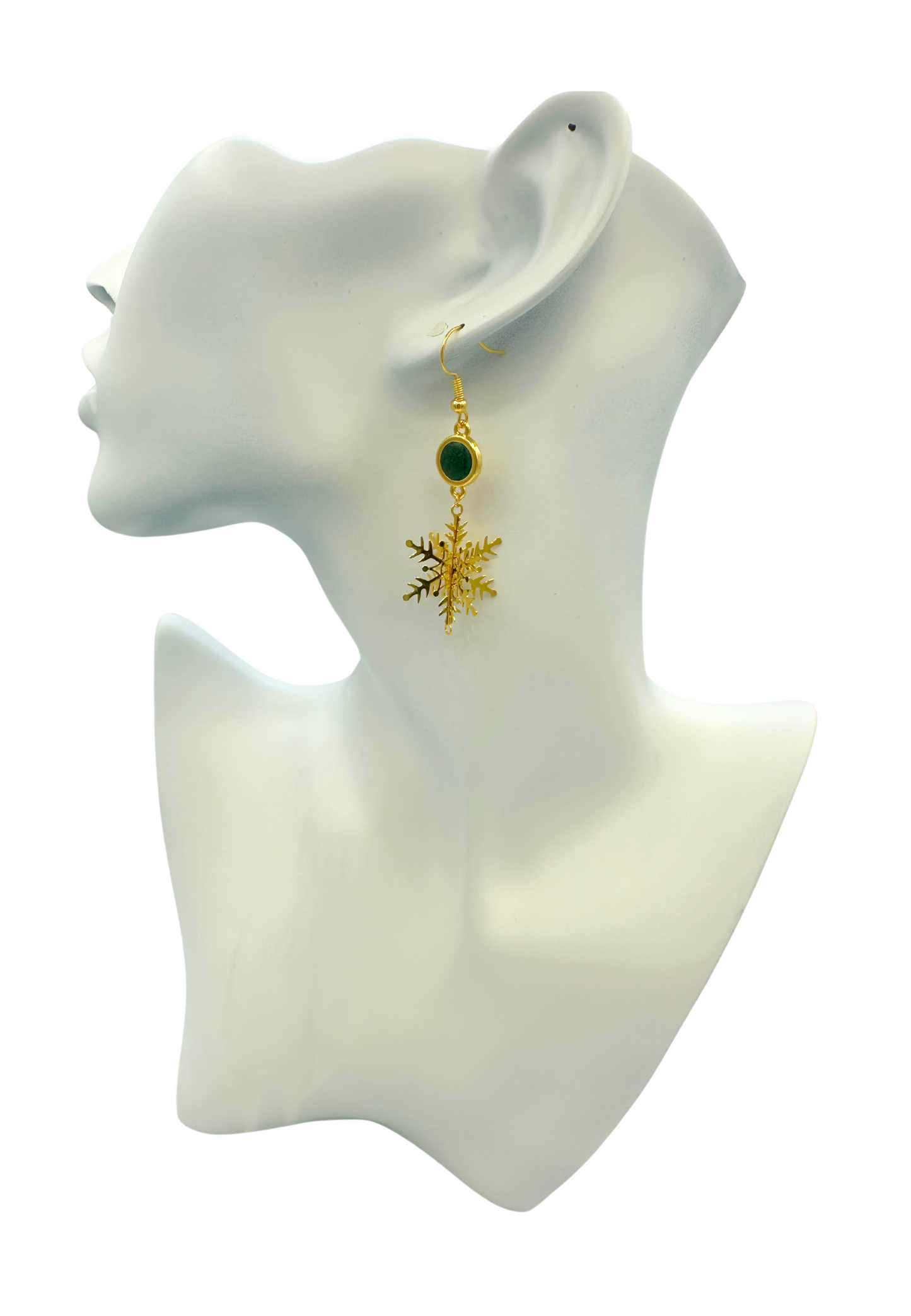 Elegante oorbellen met sneeuwster