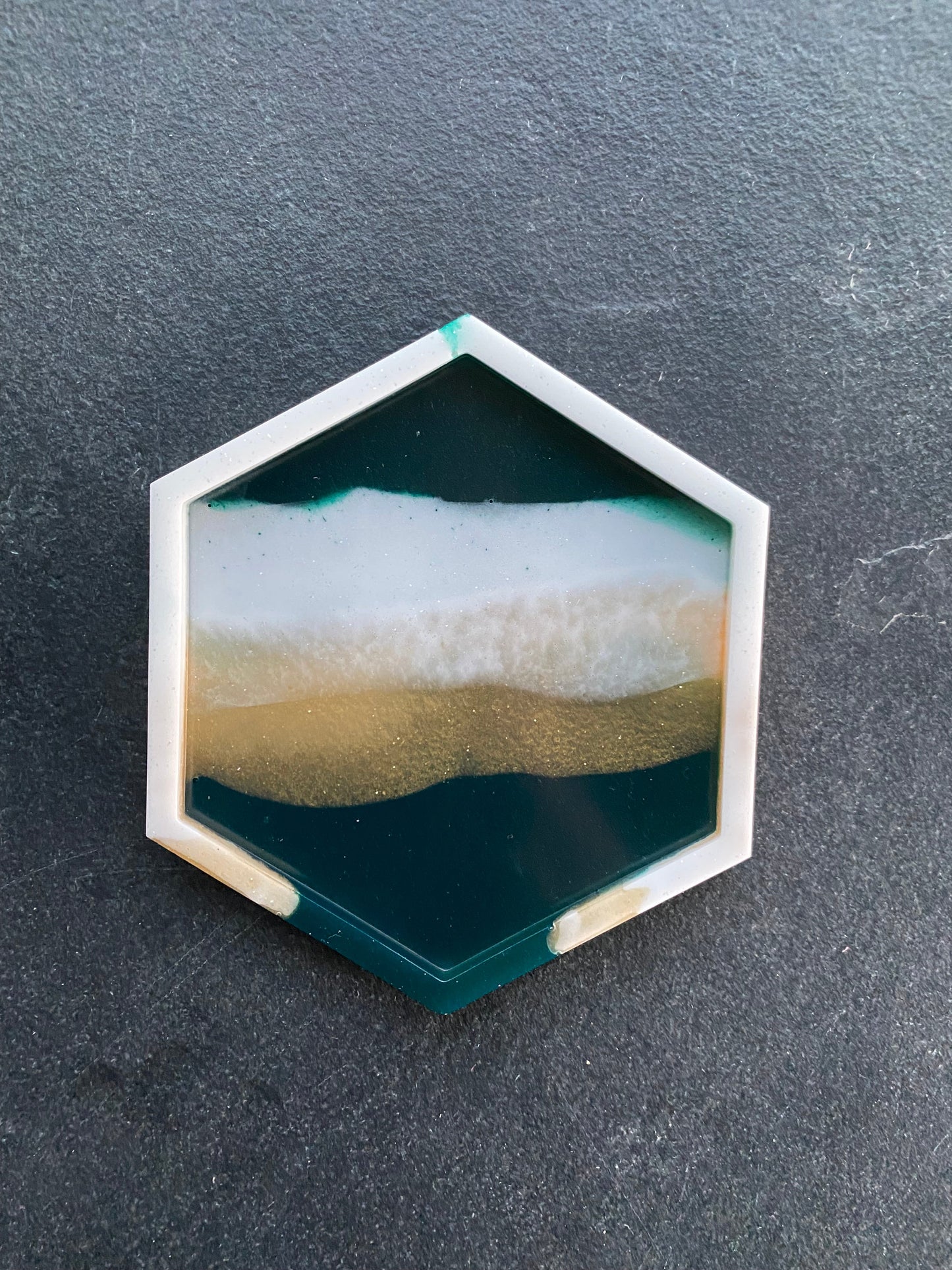 Aline - Onderlegger - Zeshoek - Grijs