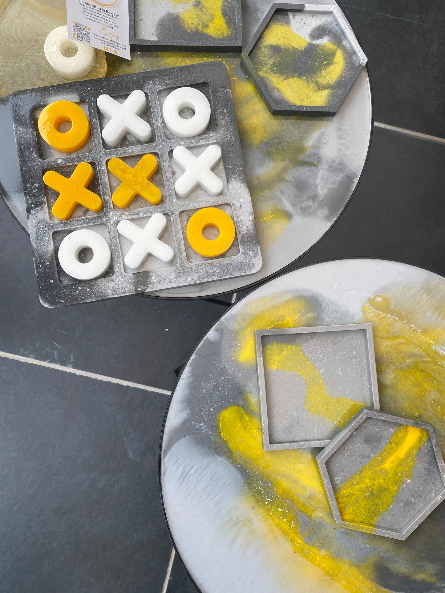 Aline - Onderlegger - Zeshoek - Grijs