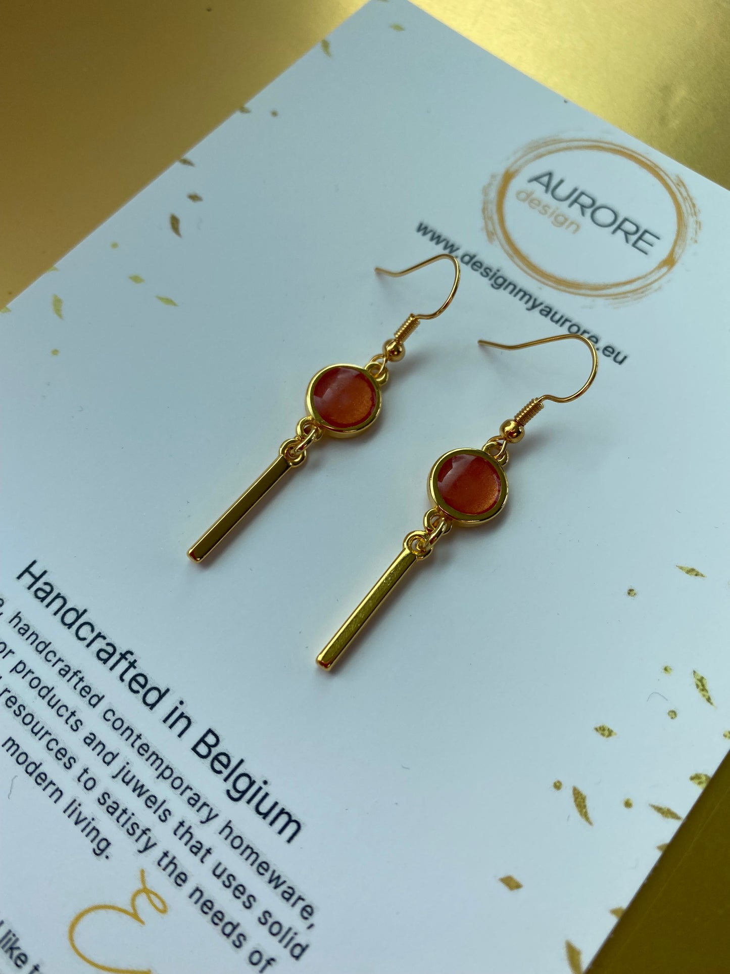 Elegante hangende oorbellen, roze